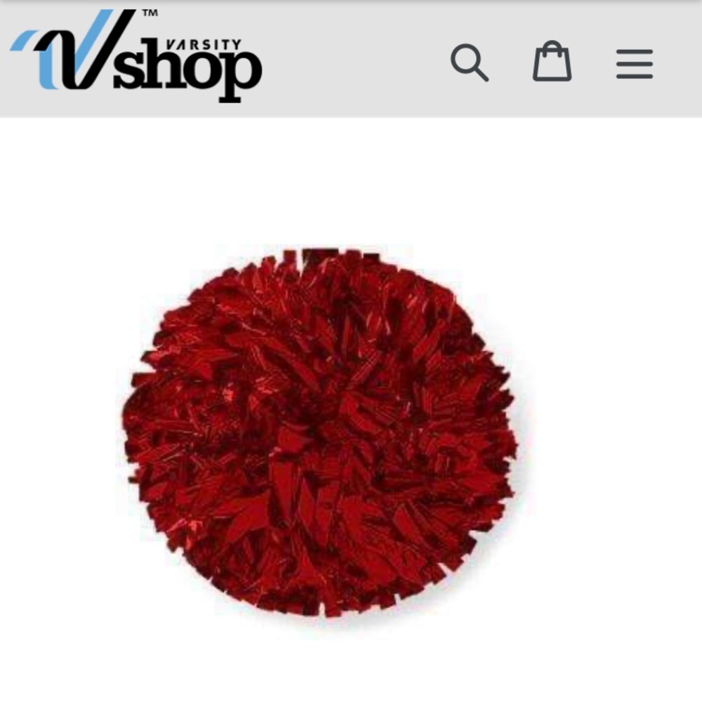 Red Varsity Pom Poms